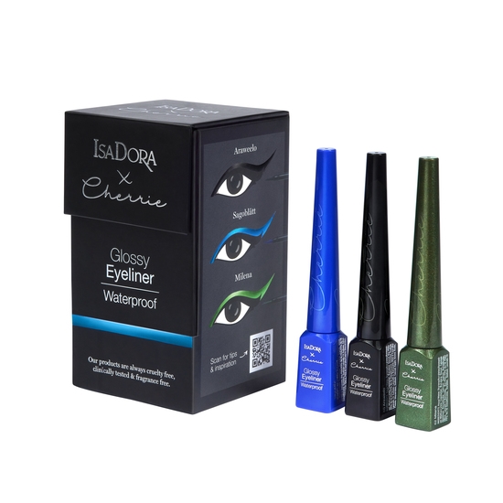 IsaDora x Cherrie Glossy Eyeliner Trio Araweelo/Sagoblått/Milena