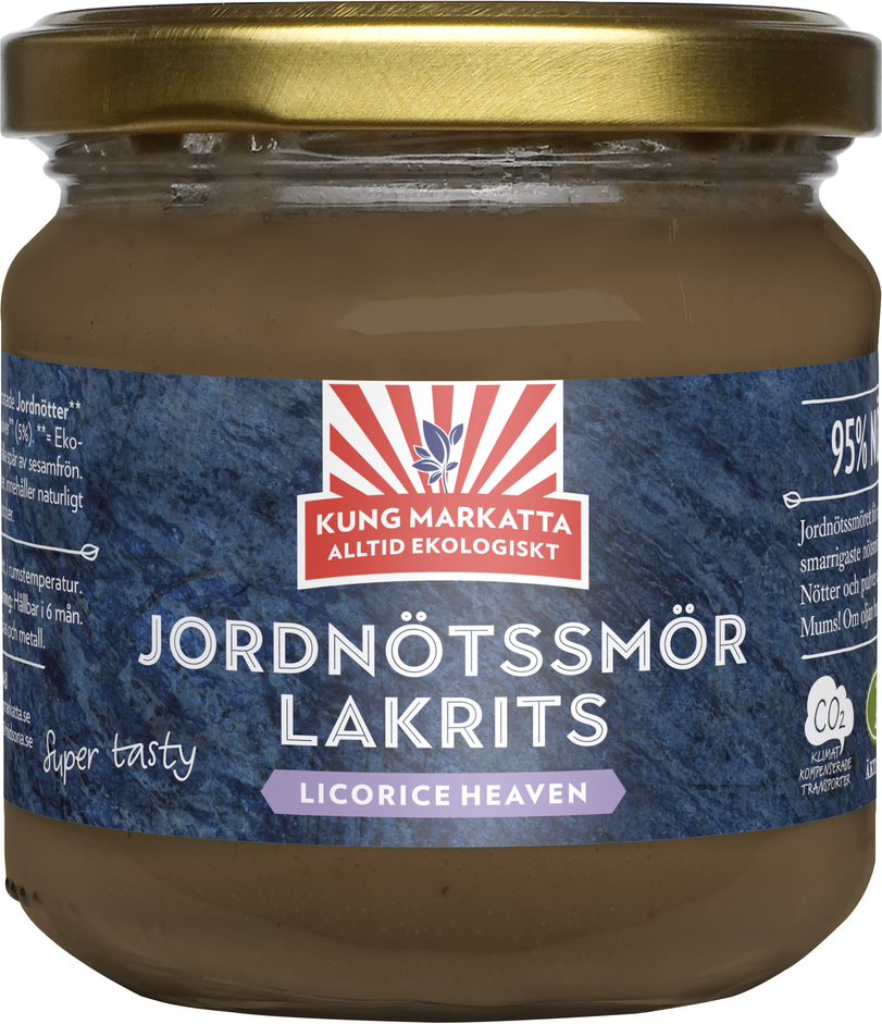 Kung Markatta Jordnötsmör Lakrits Eko 180 g