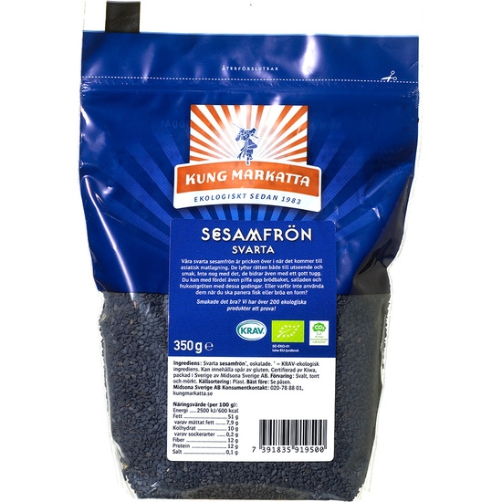 Kung Markatta Svarta Sesamfrön KRAV 350 g