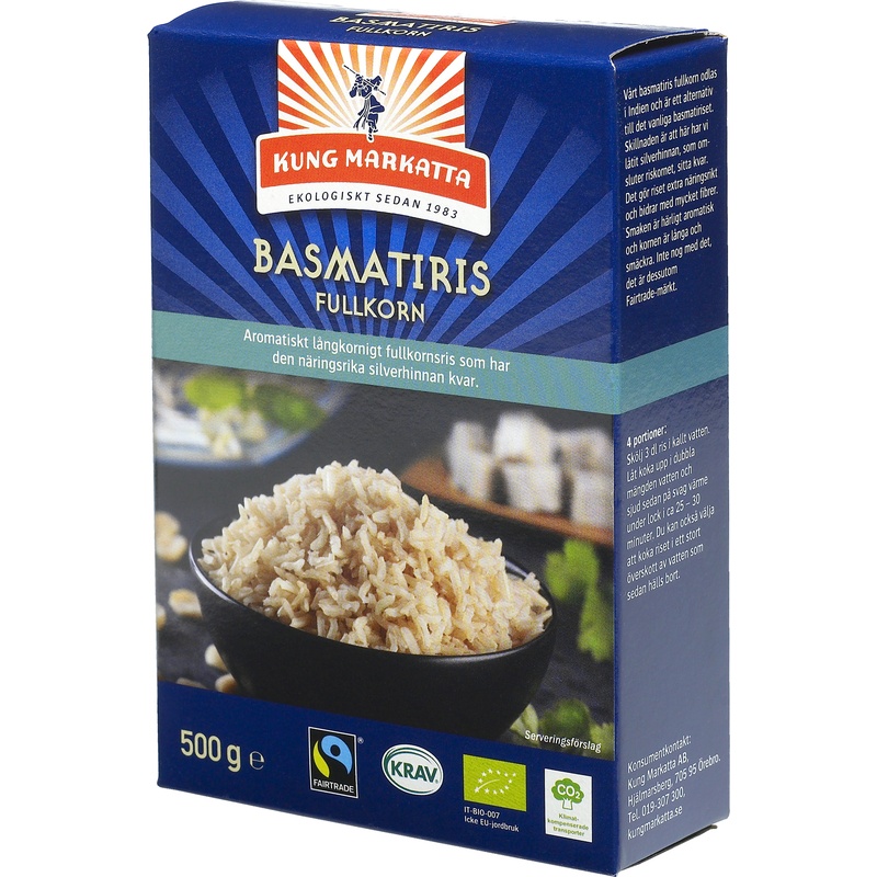 Kung Markatta Basmatris Fullkorn KRAV 500 g
