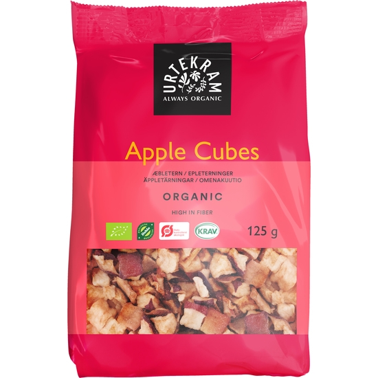 Urtekram Äppeltärningar Eko KRAV 125 g