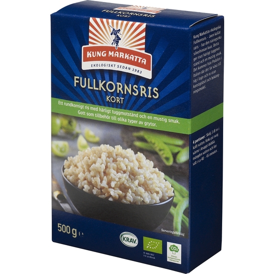 Kung Markatta Kort Fullkornsris KRAV 500 g
