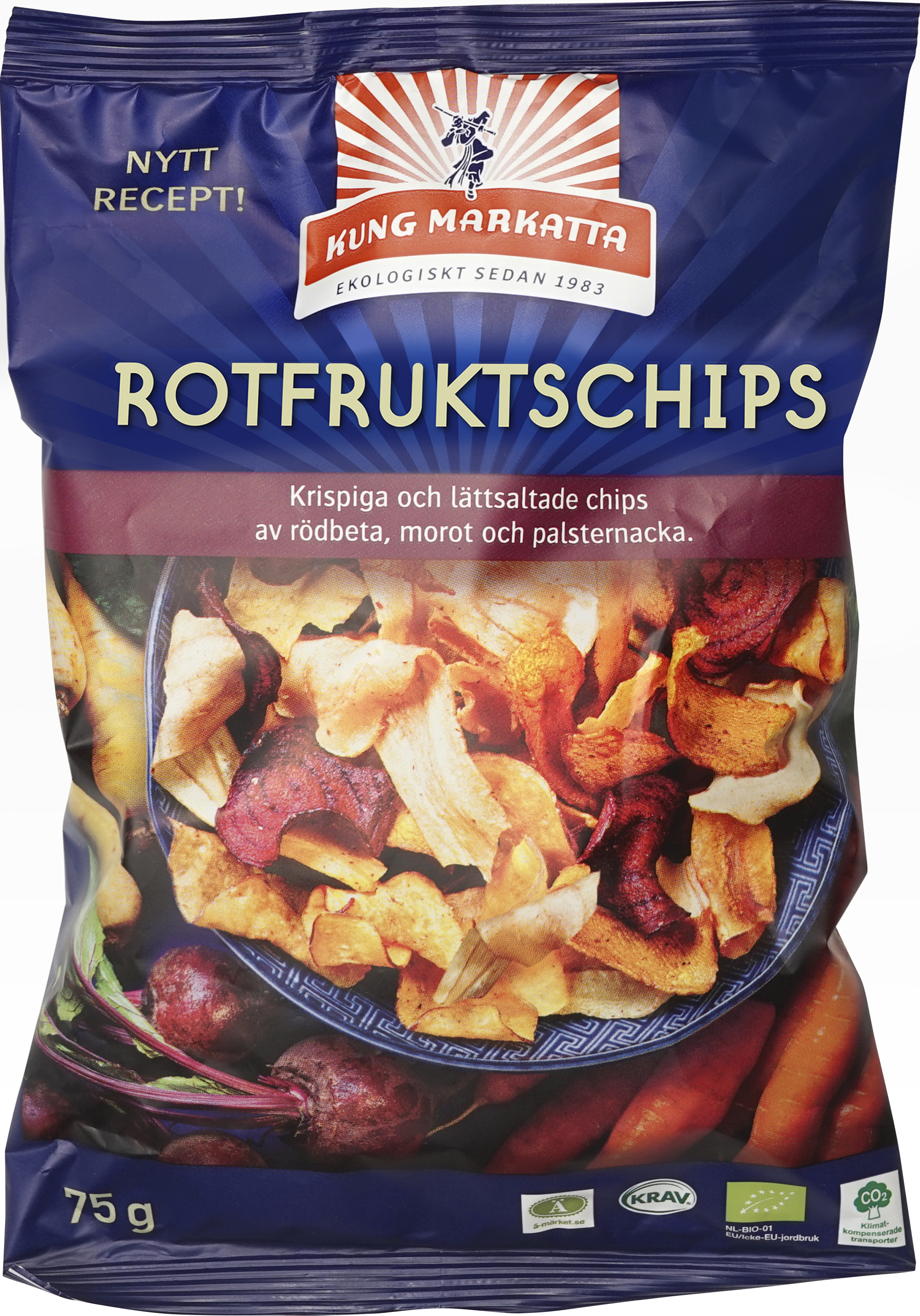 Kung Markatta Rotfruktschips 75 g