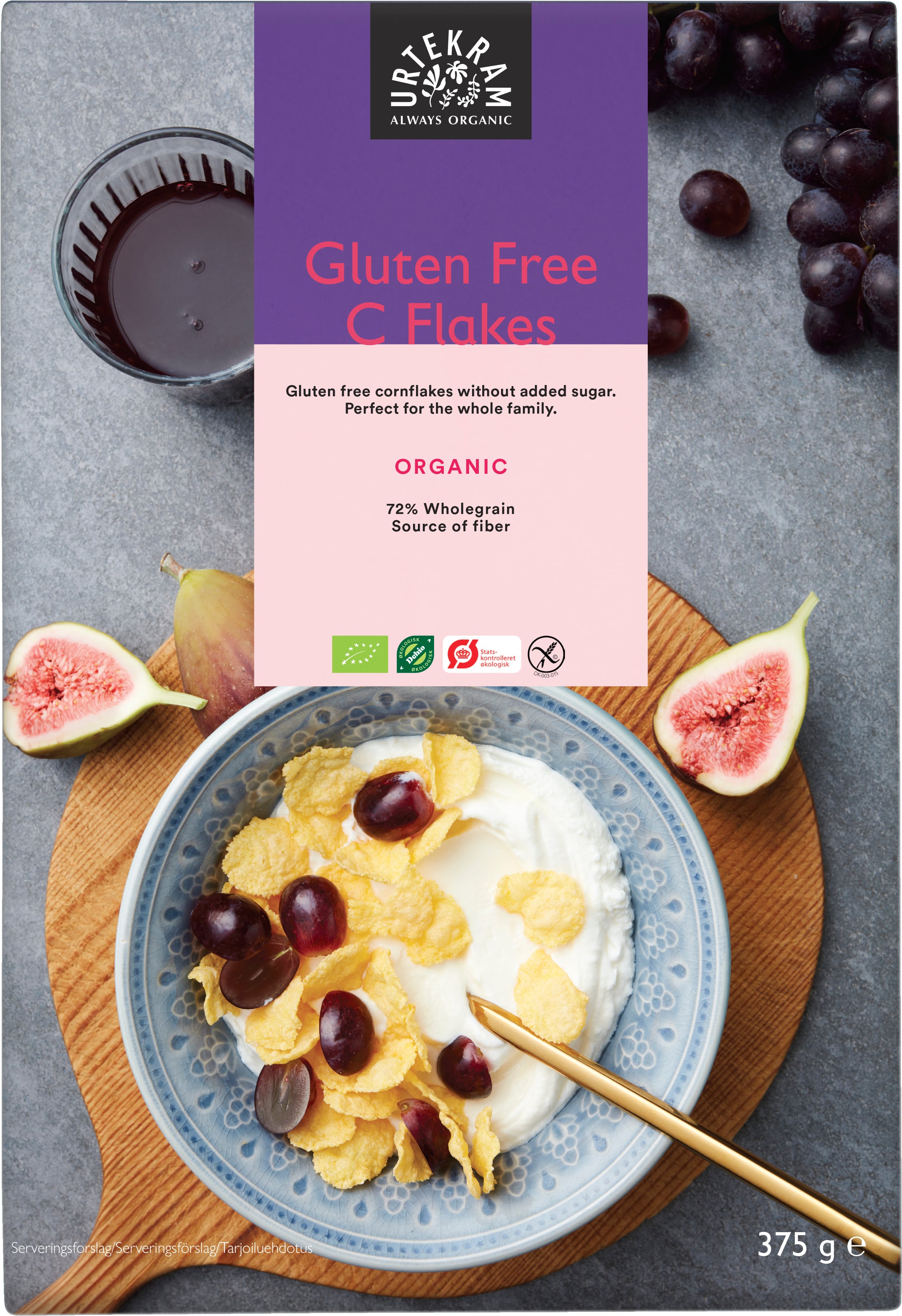 Urtekram Glutenfri C-Flakes EKO 375 g