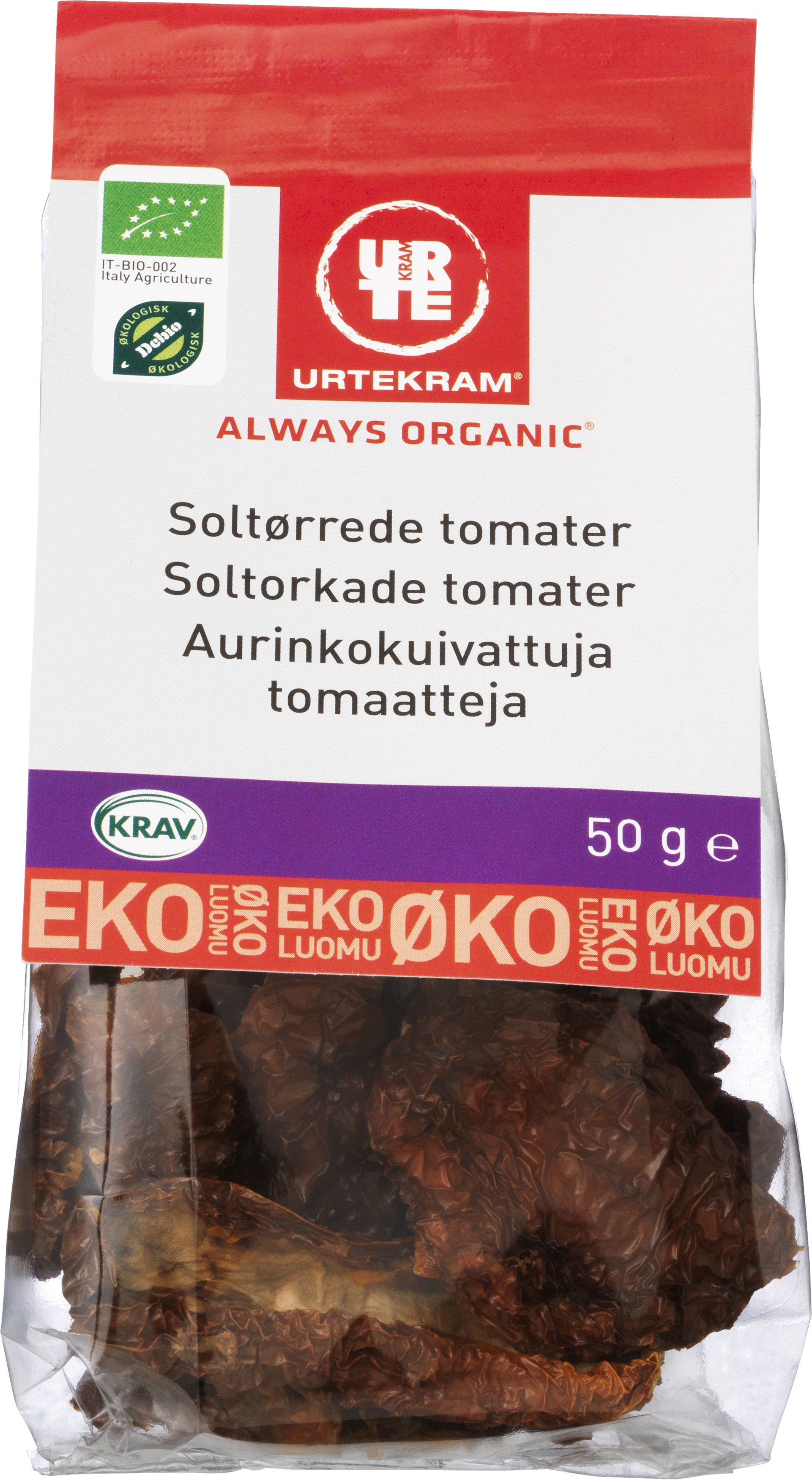 Urtekram Soltorkade tomater EKO 50 g