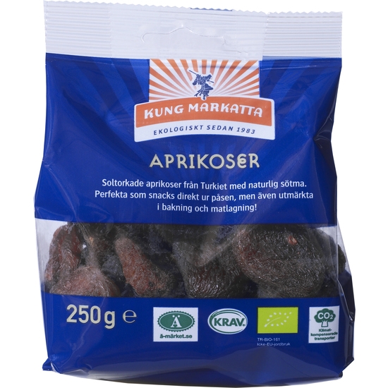 Kung Markatta Aprikoser KRAV 250 g