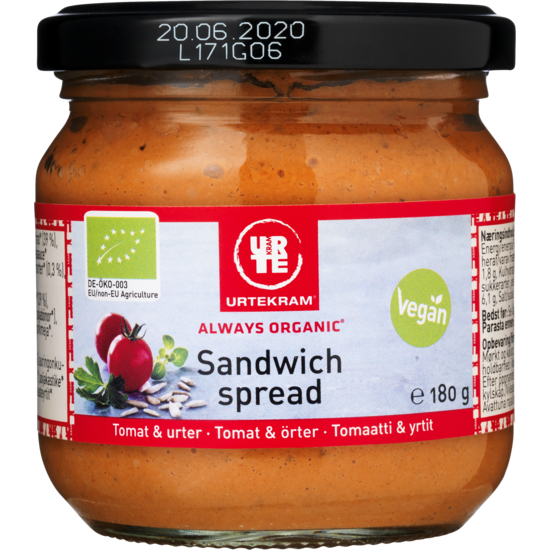 Urtekram Sandwich Spread Tomat & Örter 180 g