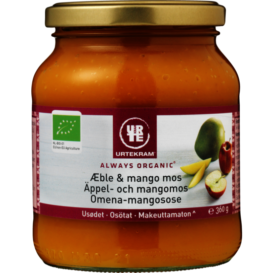 Urtekram Äppel- och mangomos EKO 360 g
