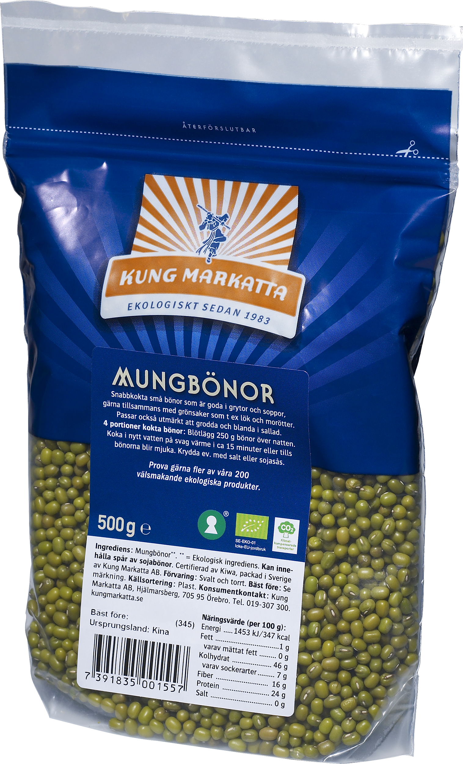 Kung Markatta Mungbönor EKO 500 g