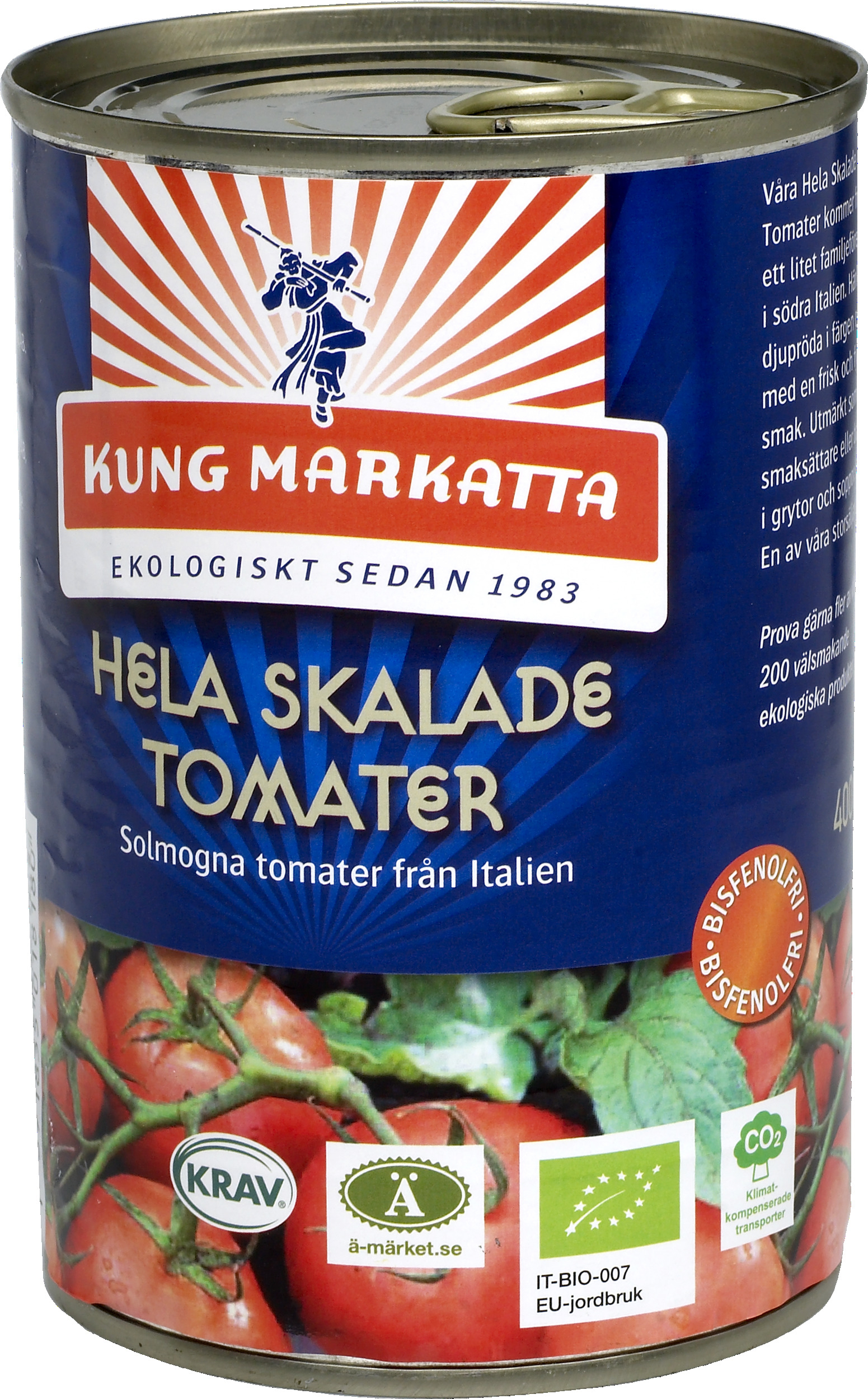Kung Markatta Tomater Hela Skalade 400 g