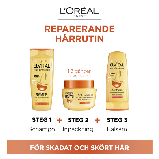 L'Oréal Paris Elvital Anti-Breakage Repairing Schampo 250 ml