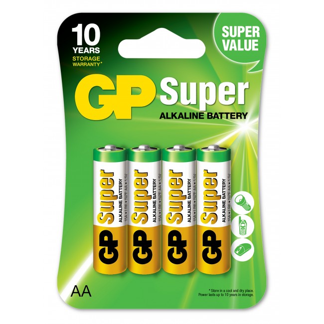 GP Batteries Super Alkaline AA-batteri 15A/LR6 4 st