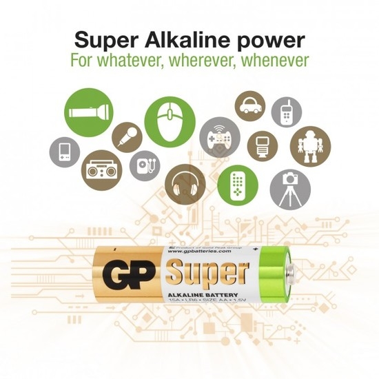 GP Batteries Super Alkaline AA-batteri 15A/LR6 12 st