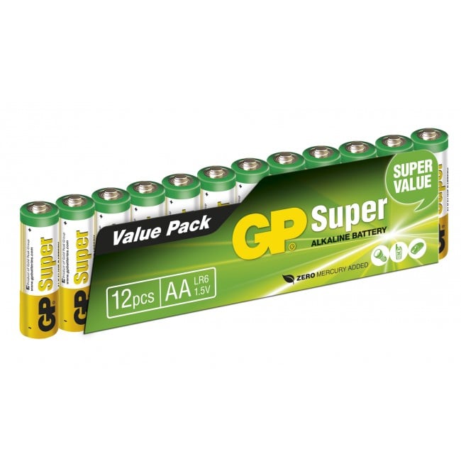GP Batteries Super Alkaline AA-batteri 15A/LR6 12 st