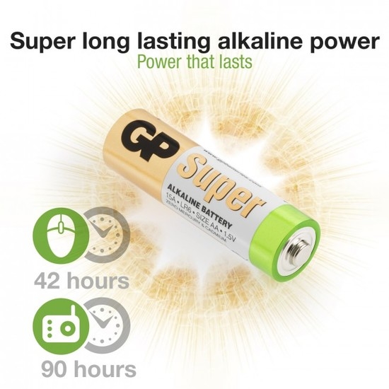 GP Batteries Super Alkaline AA-batteri 15A/LR6 12 st