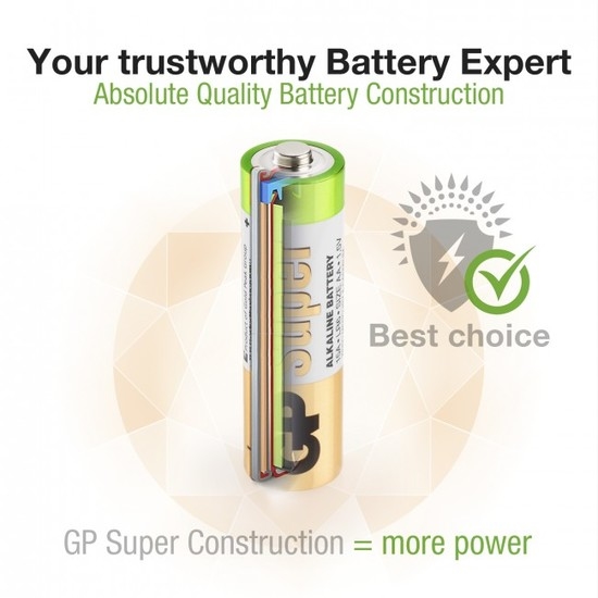 GP Batteries Super Alkaline AA-batteri 15A/LR6 12 st
