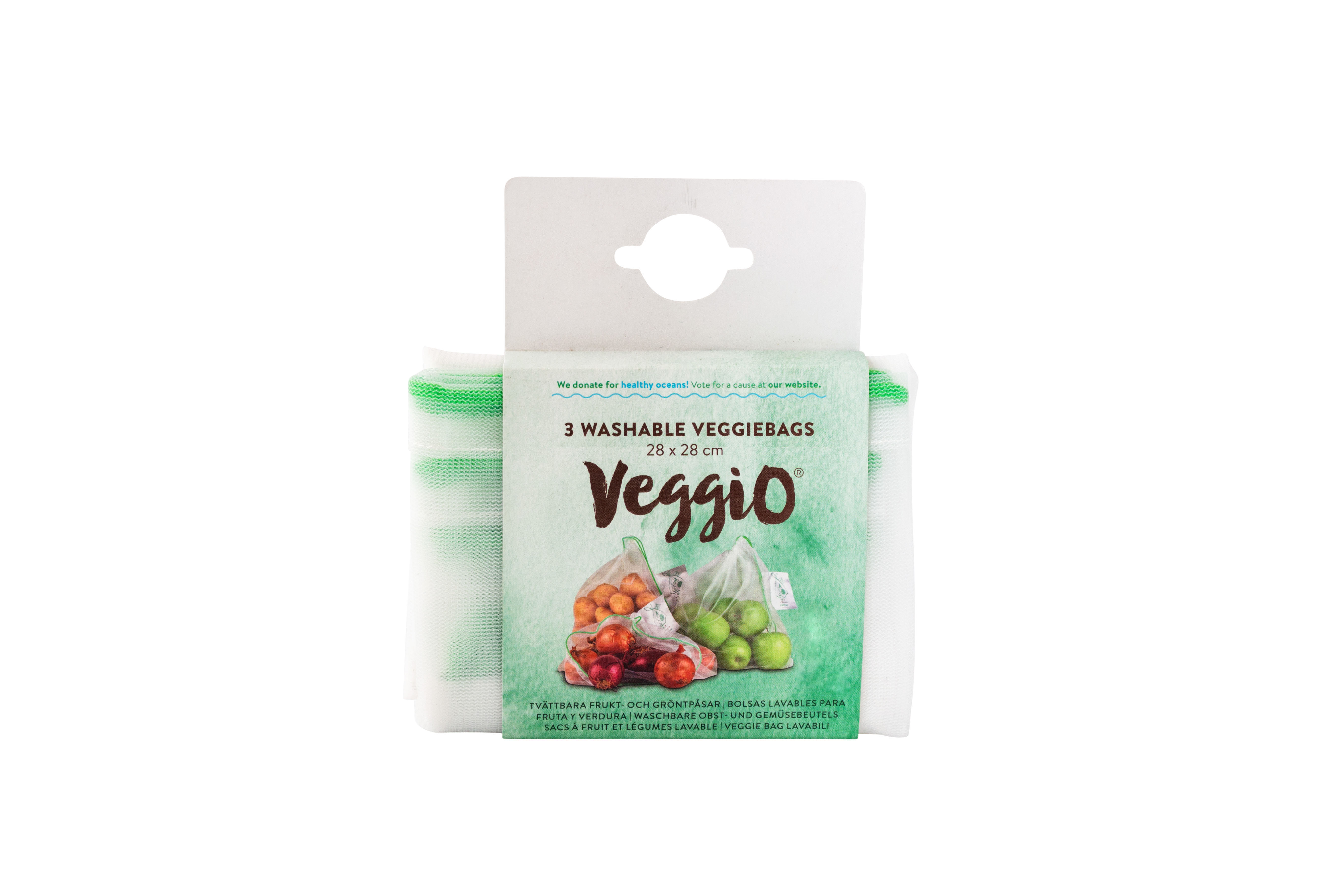Veggio Återanvändningsbara frukt- och gröntpåsar 3-pack