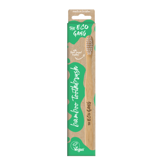 The Eco Gang Adult Bamboo Toothbrush Mix Medium 1-pack