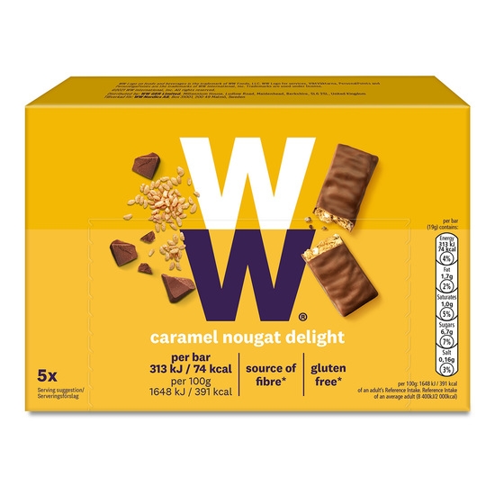 WW ViktVäktarna Chokladbar med karamellfyllning 95 g