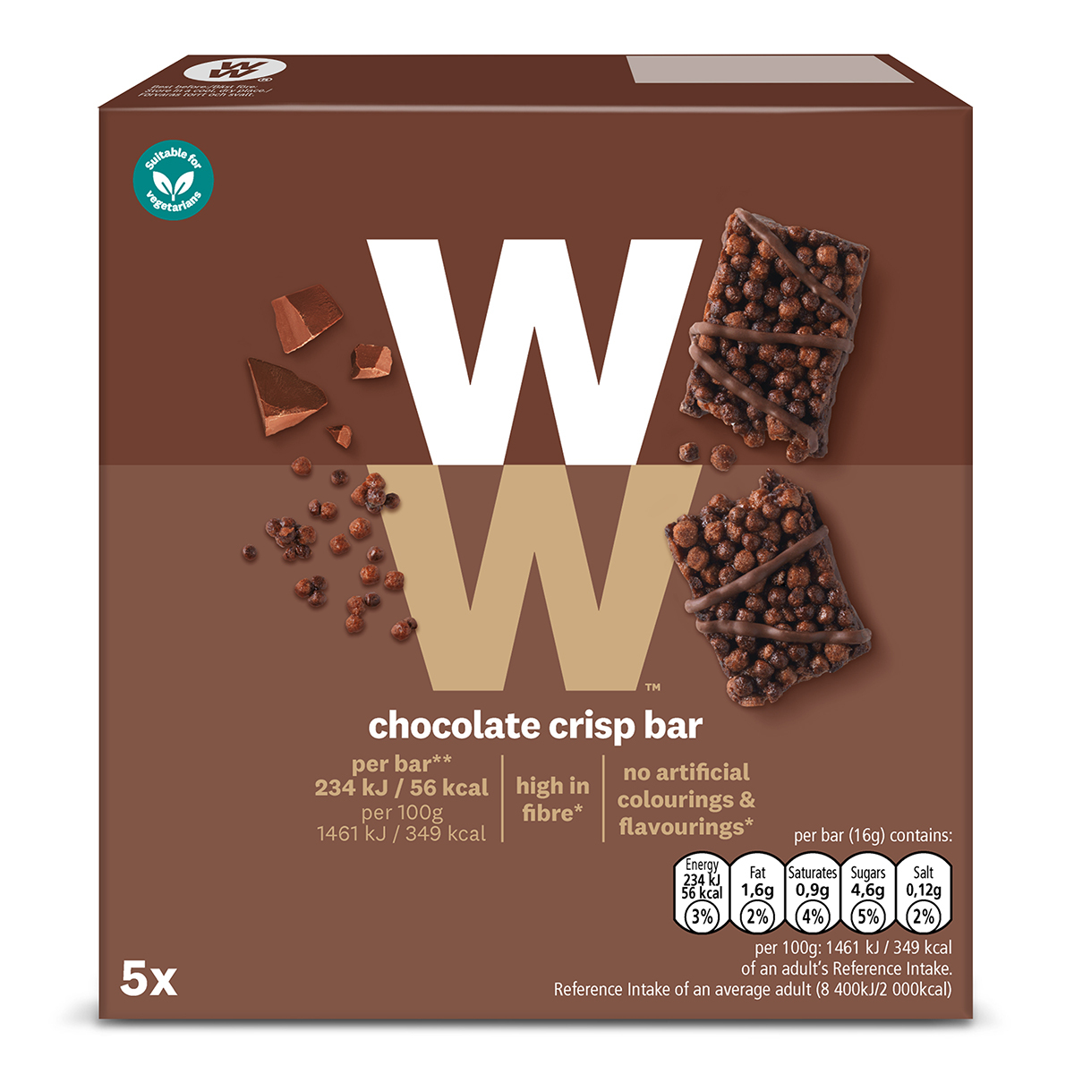 WW ViktVäktarna Chokladbar med smak av brownie 90 g