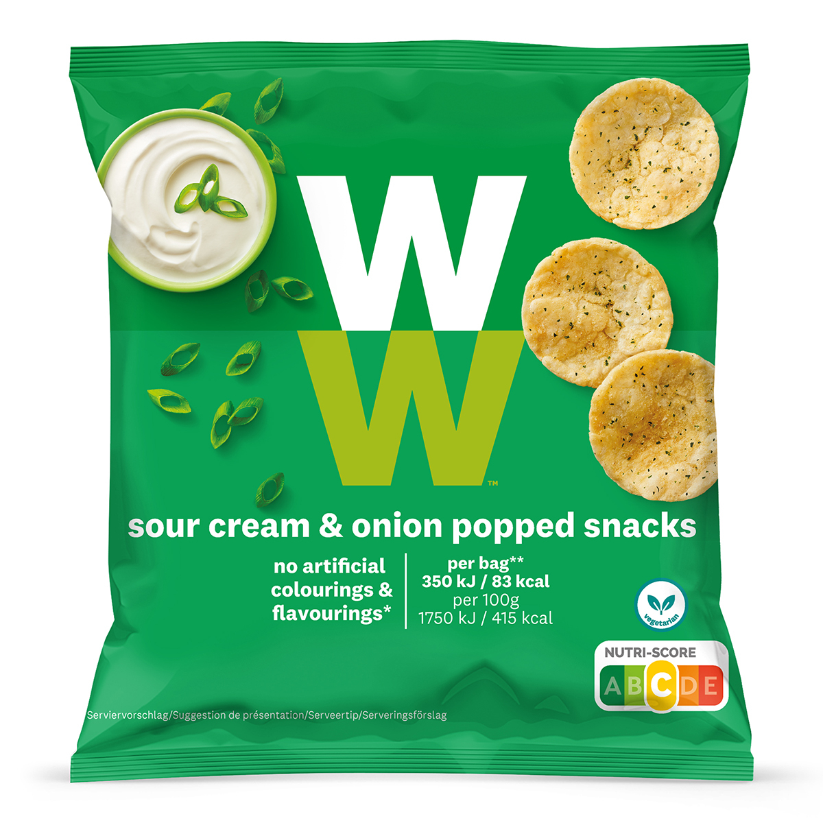 WW ViktVäktarna Chips med smak av gräddfil och lök 20 g