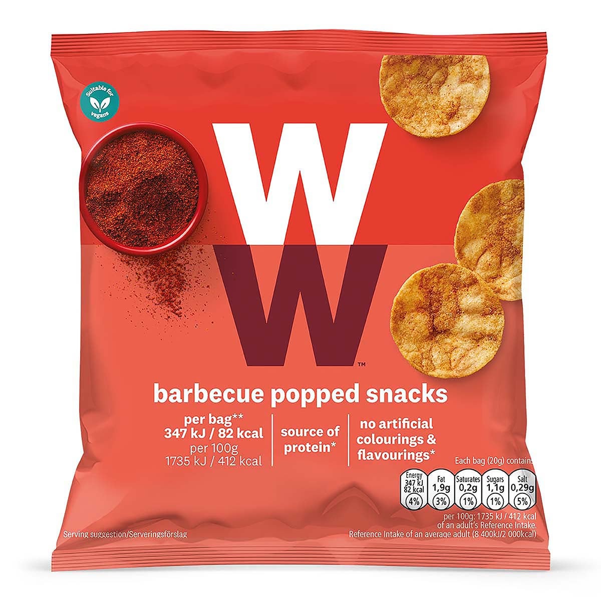 WW ViktVäktarna Chips med barbecuesmak 20 g