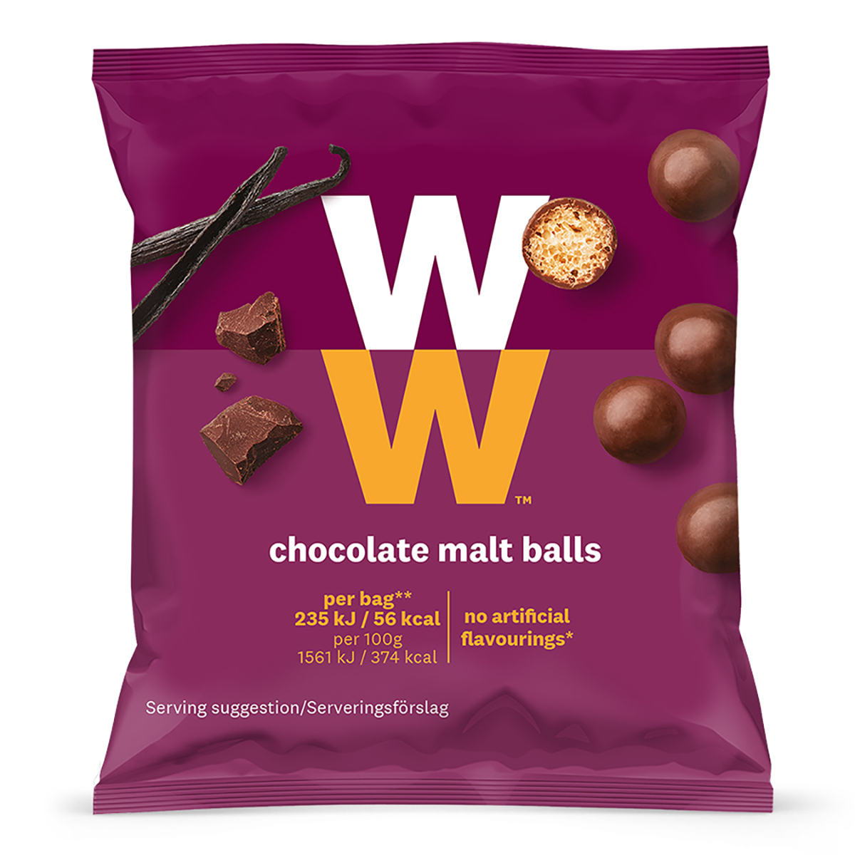 WW ViktVäktarna Krispiga kulor med mjölkchoklad 15 g