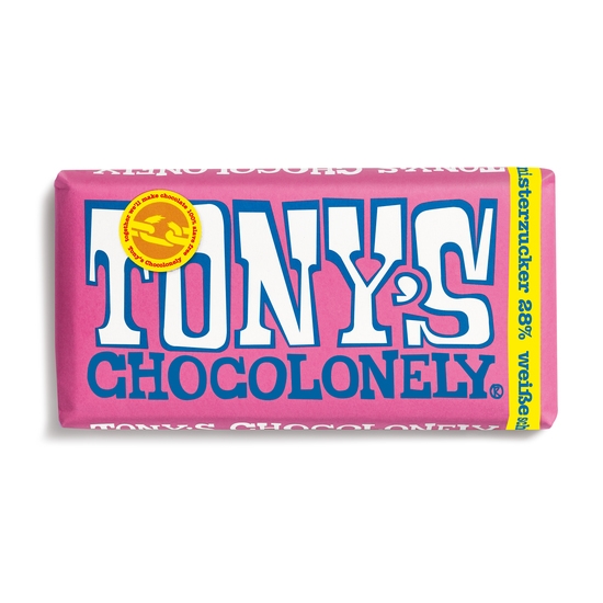 Tony's Chocolonely White Chocolate Raspberry Popping Candy 180 g