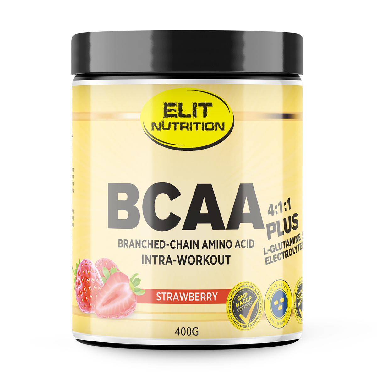 Elit Nutrition BCAA 4:1:1 + L-glutamine Strawberry 400 g