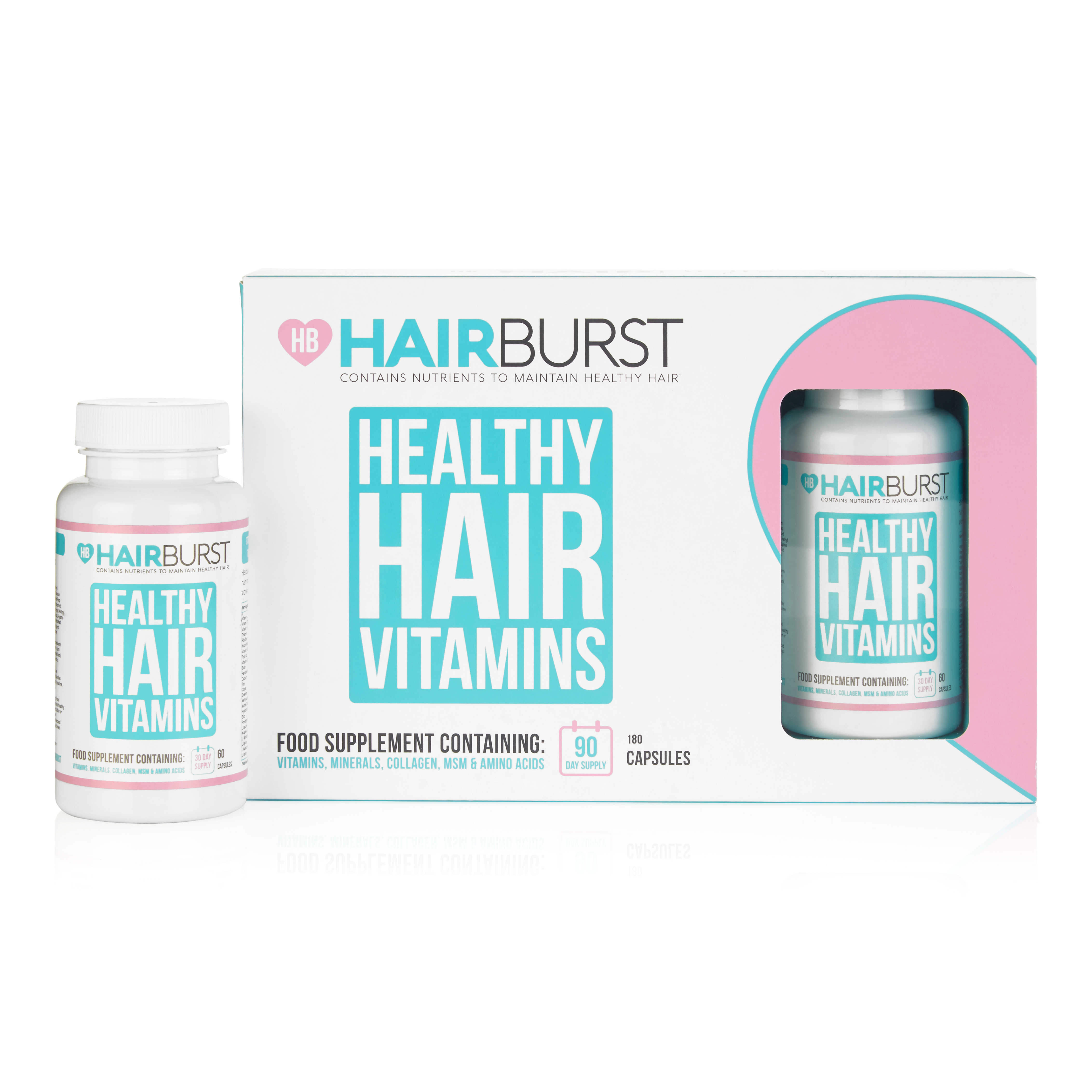 Hairburst Hårvitaminer för Starkt och Friskt Hår 180 kapslar