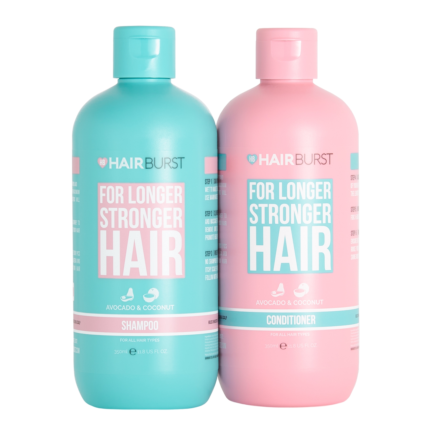 Alternativ bild 1 för Hairburst Schampo & Balsam för längre och starkare Hår 700 ml