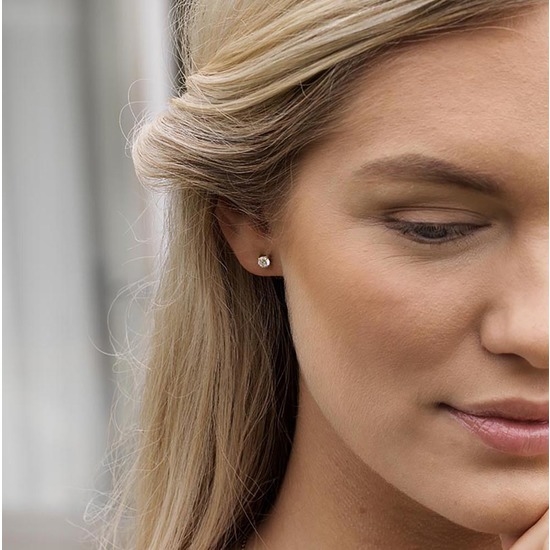 Blomdahl GT Tiffany 5 mm CZ White 1 par