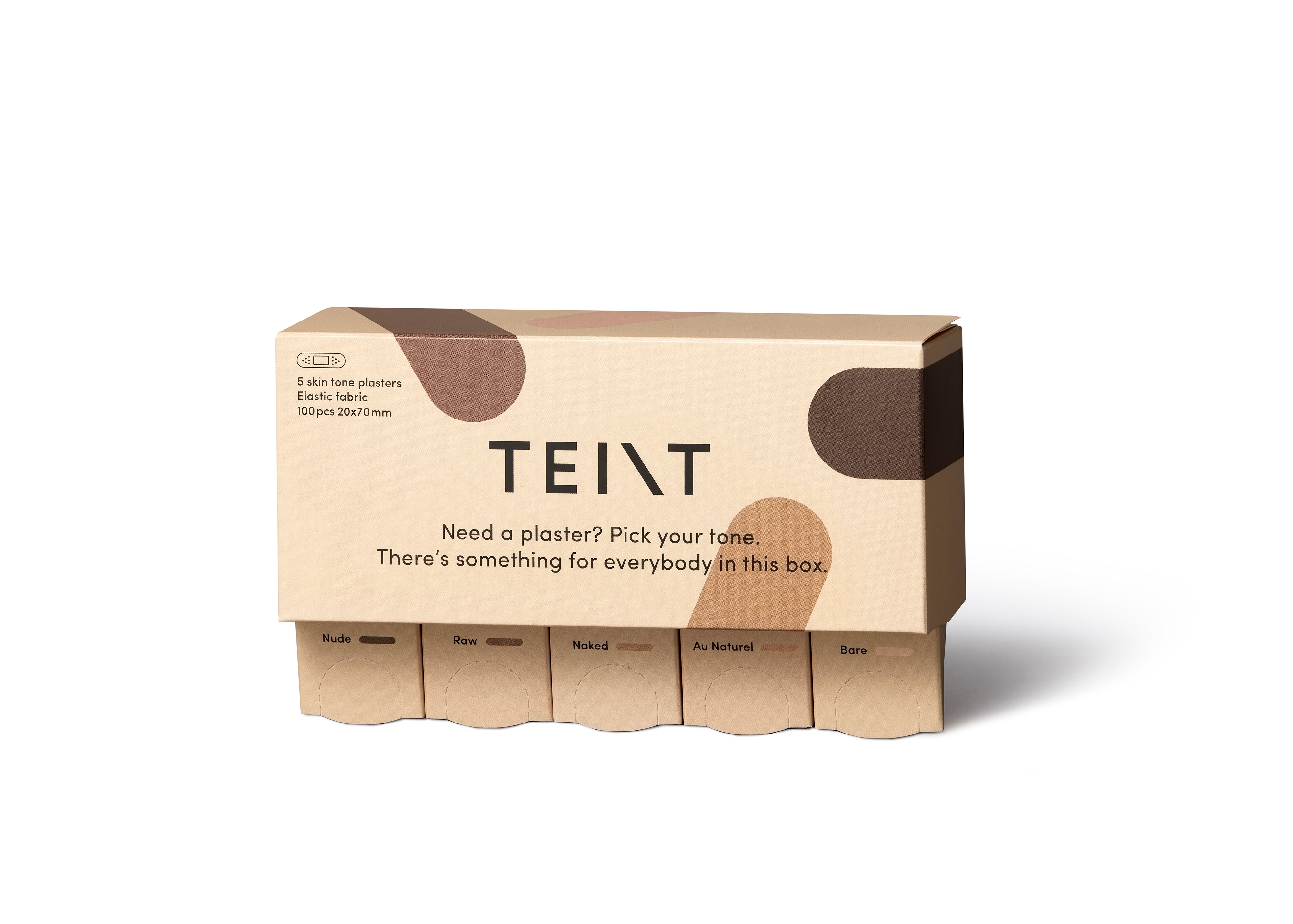 Teint Multipack Dispenser hudfärgsanpassade textilplåster 5x20 st
