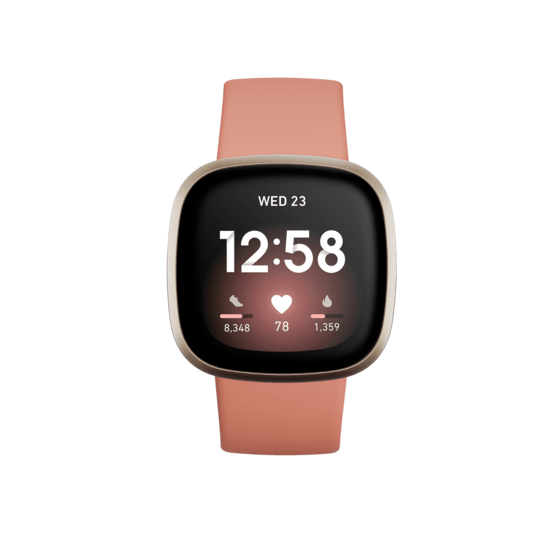 Fitbit Versa 3 - Pink Clay/Soft Gold