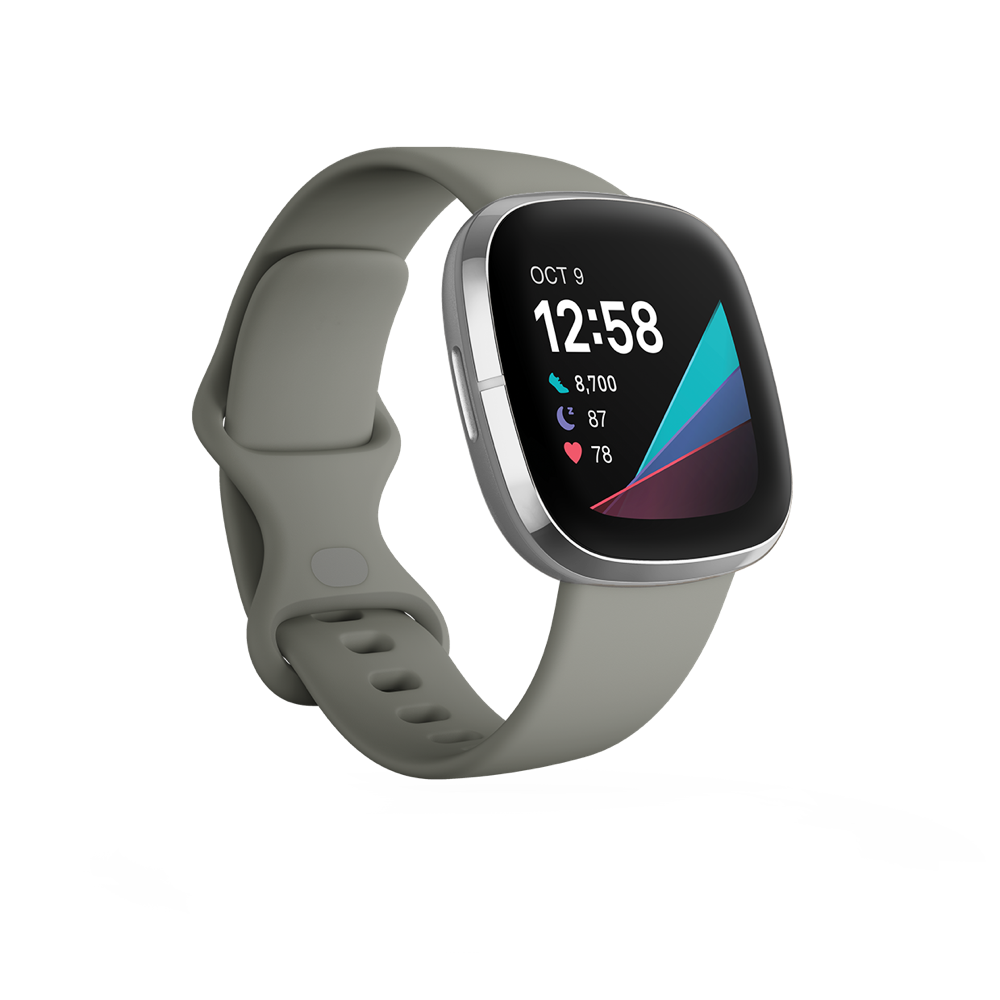 Fitbit Sense - Sage Grey/Silver Stainless Steel