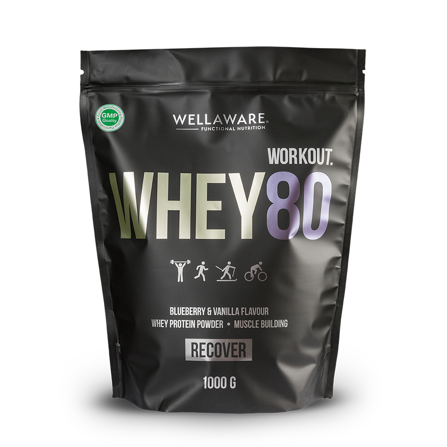 WellAware Whey 80 Blåbär/Vanilj 1000 g