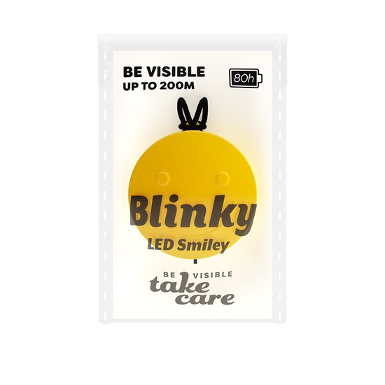 Save Lives Now Blinky LED Smiley Yellow