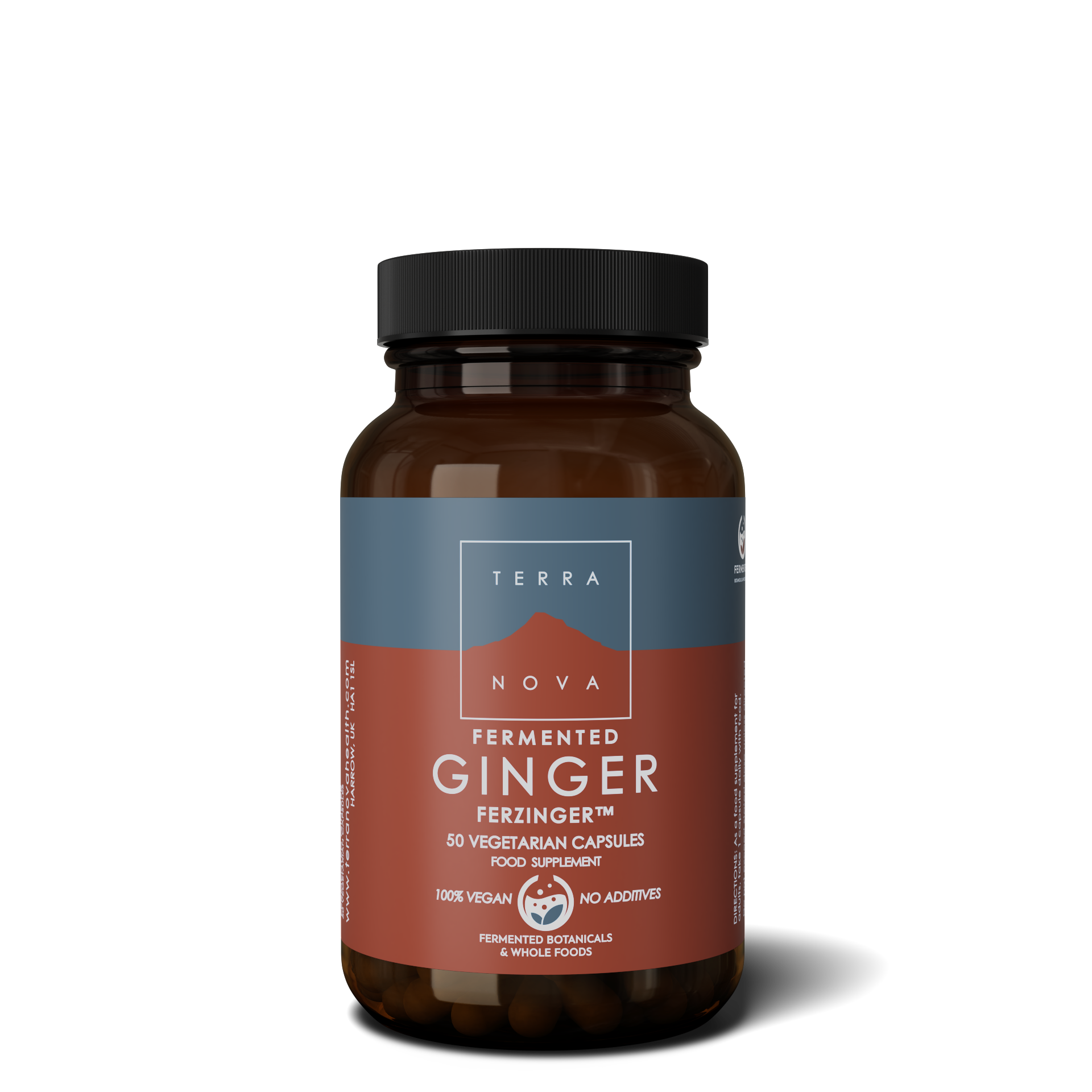 Terranova Fermented Ginger Ferzinger 250 mg 50 kapslar