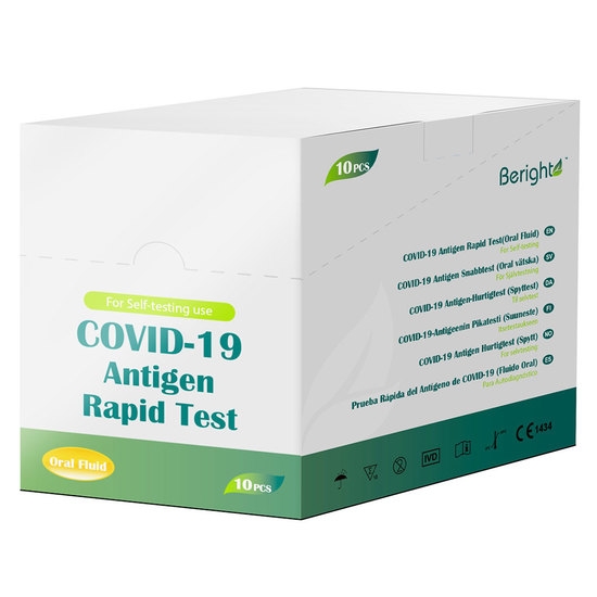 Beright Covid-19 Antigentest Saliv självtest 10-pack