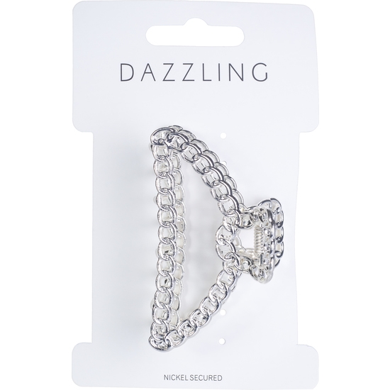 Dazzling Hårklämma i metall silverfärgad