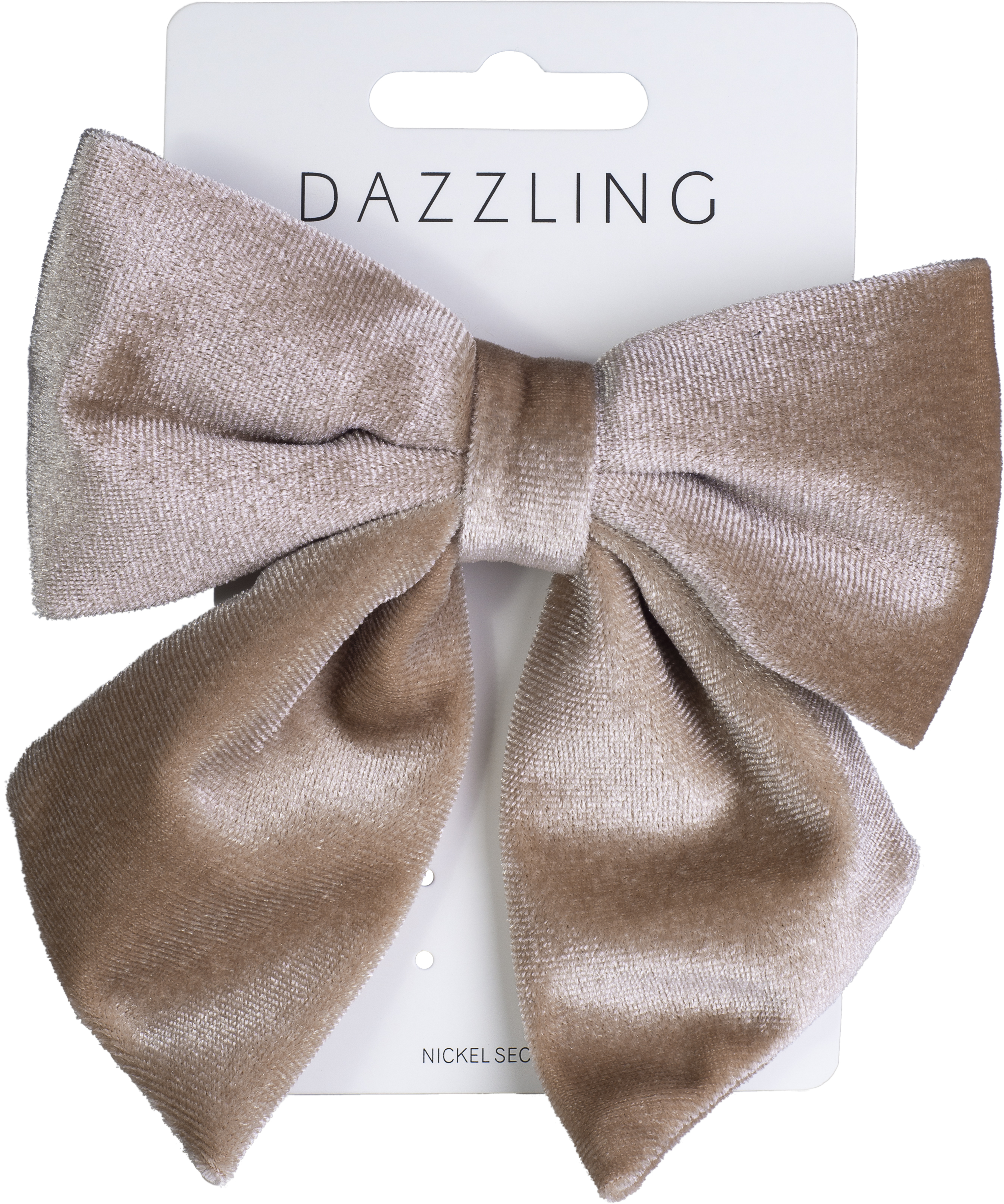 Dazzling Hårsnodd med beige sammetsrosett