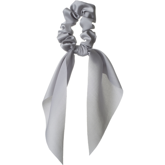 Dazzling Scrunchie tail i satin ljusgrå