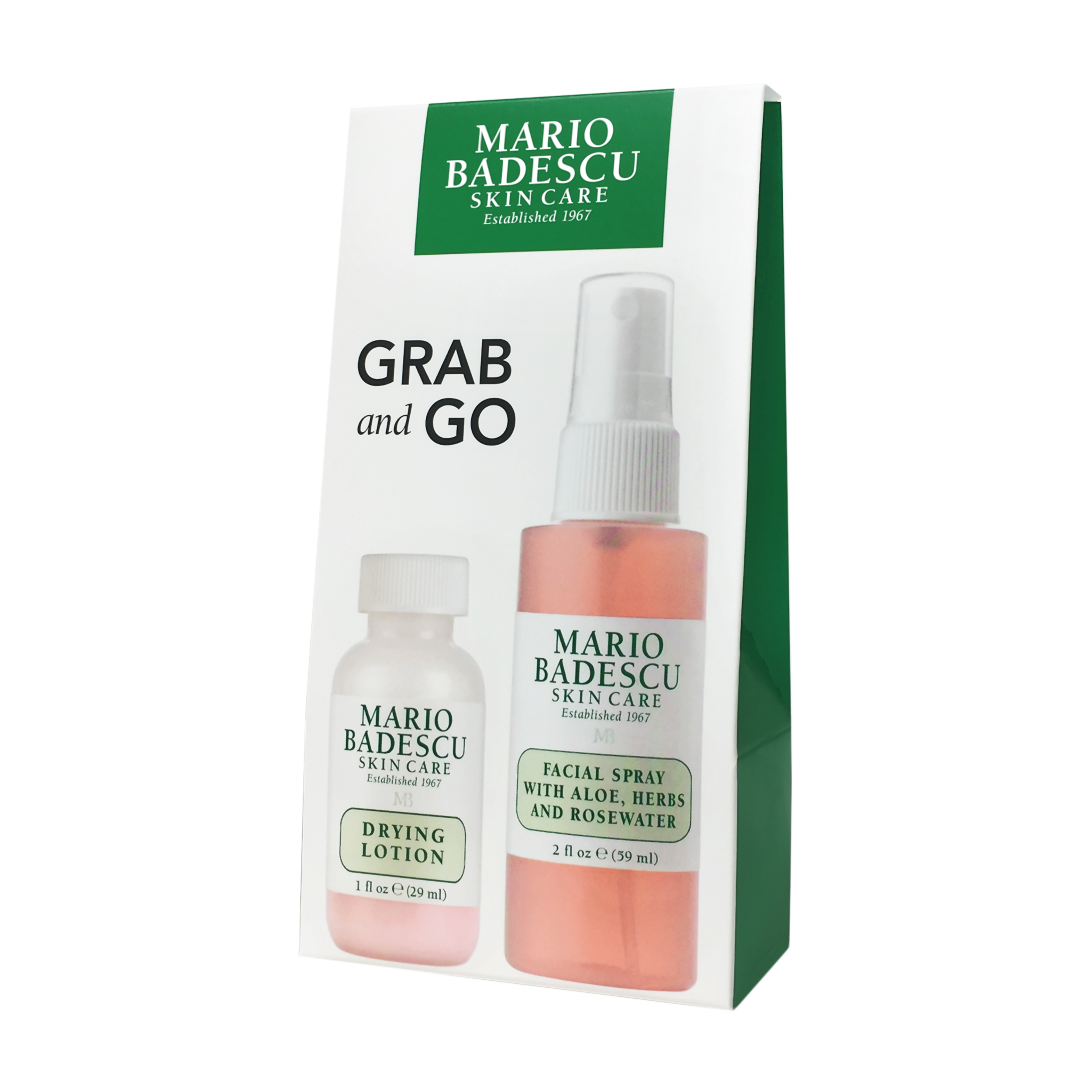 Mario Badescu Grab & Go Travel Kit Facial Spray & Drying Lotion