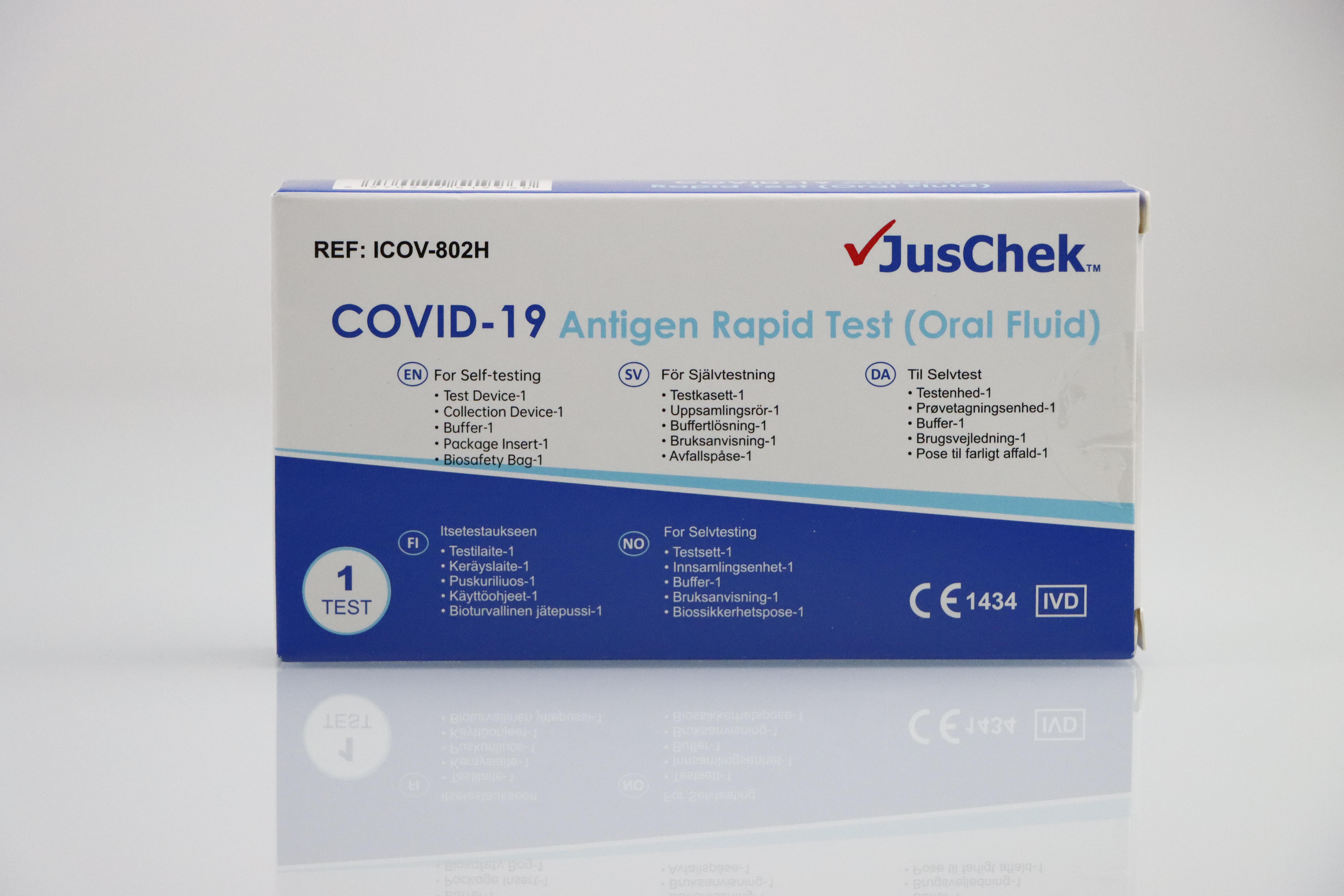 JusChek Självtest Saliv CE antigen Covid-19 1-pack