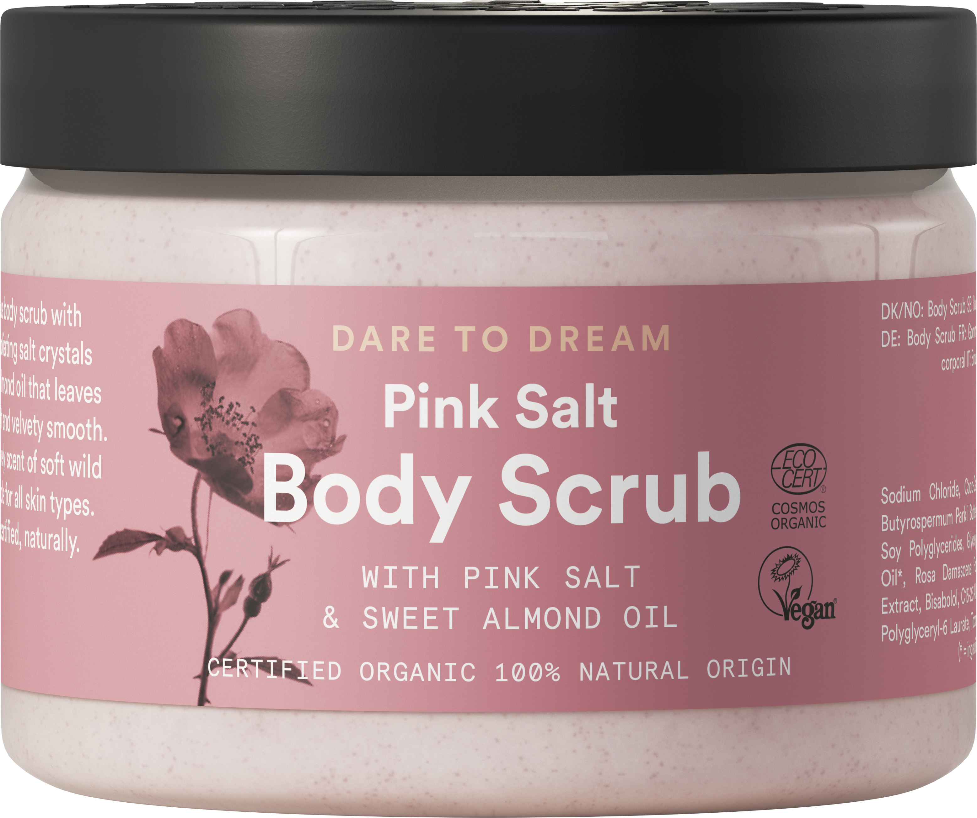 Urtekram Soft Wild Rose Body Salt Scrub 150 ml