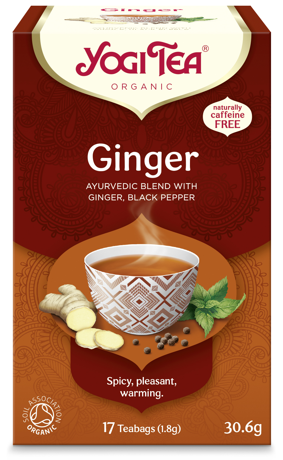 YogiTea Ekologiskt Te Ginger KRAV 17 tepåsar