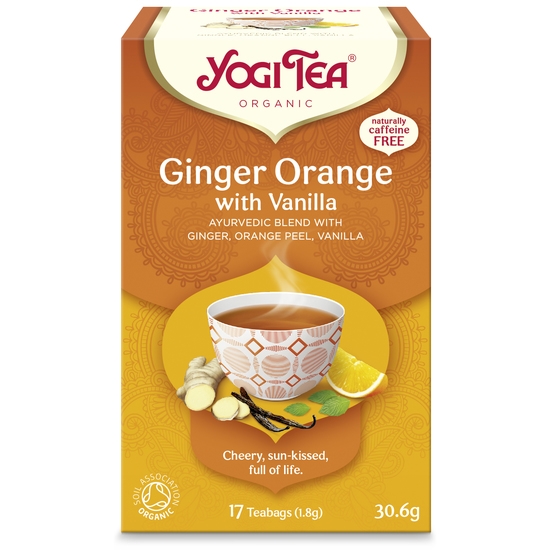 YogiTea Ingefära Apelsin Vanilj KRAV 17 tepåsar