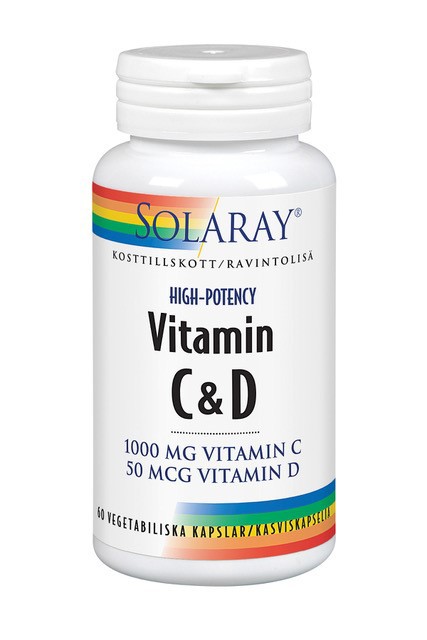 Solaray Vitamin C & D 60 kapslar