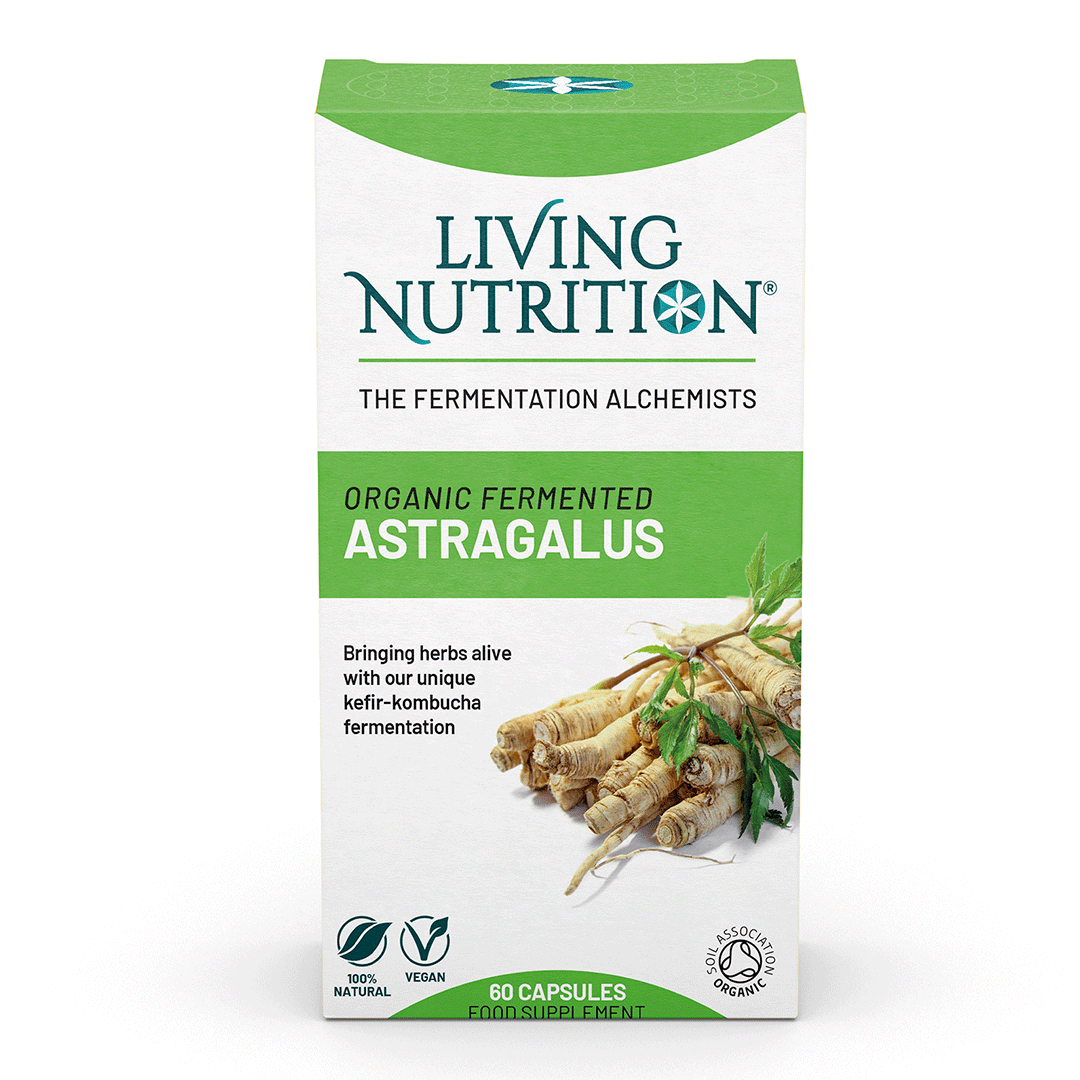 Living Nutrition Organic Fermented Astragalus 60 kapslar
