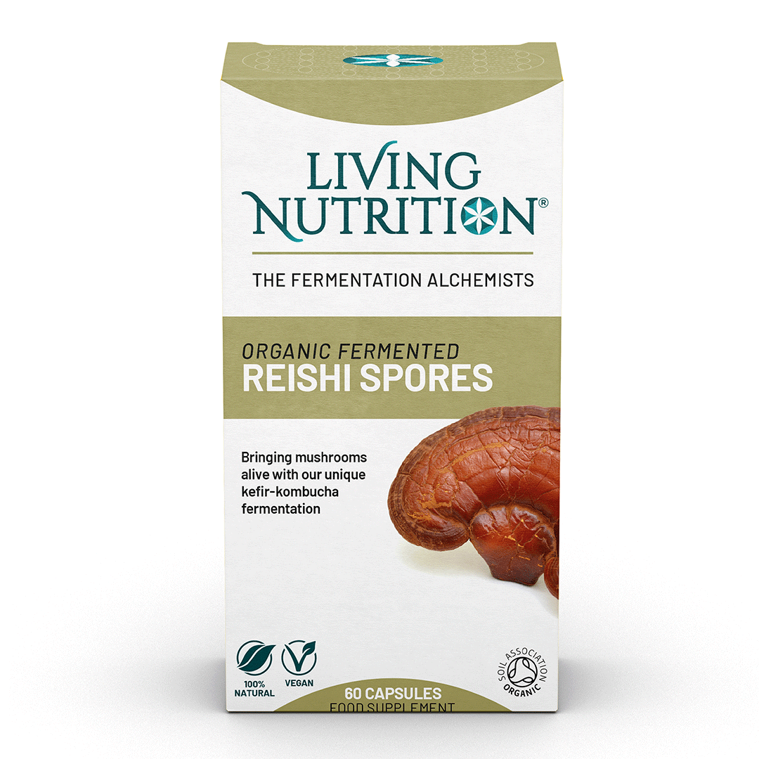 Living Nutrition Organic Fermented Reishi Spores 60 kapslar